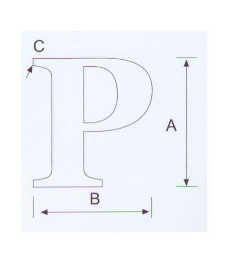 P Kabartma Harf Paslanmaz, 316 Kalite