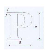 P Kabartma Harf Paslanmaz, 316 Kalite