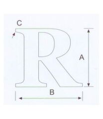 R Kabartma Harf Paslanmaz, 316 Kalite