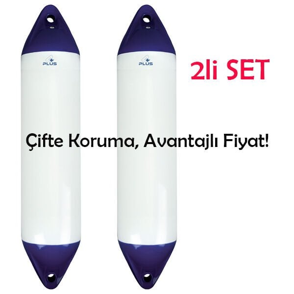 4PLUS F4 Tekne Usturmaçası 2'li Avantaj Seti - 21 x 104 cm (Mavi / Beyaz)