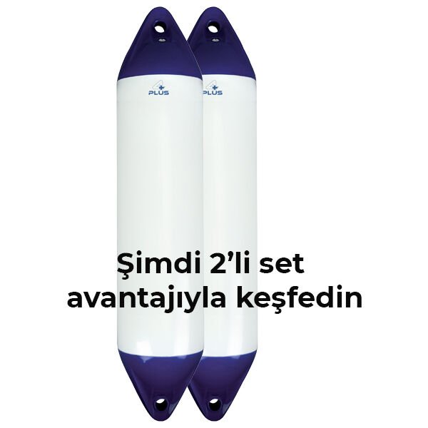 4PLUS F4 Tekne Usturmaçası 2'li Avantaj Seti - 21 x 104 cm (Mavi / Beyaz)