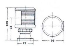 Vetus seyir fenerleri Tip 360 Yeşil