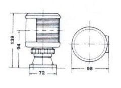 Vetus seyir fenerleri Tip 360 Yeşil