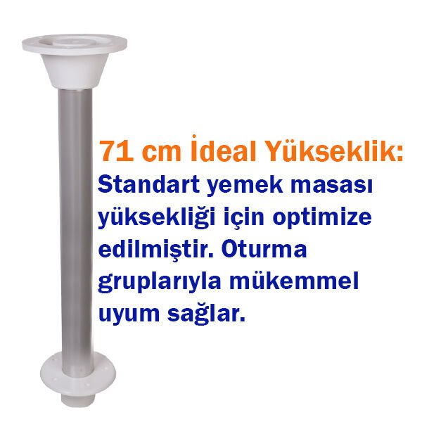 71 cm Sabit Masa Ayağı Seti - Gömme Vidalı