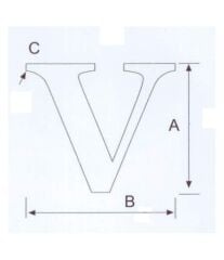 V Kabartma Harf Paslanmaz, 316 Kalite