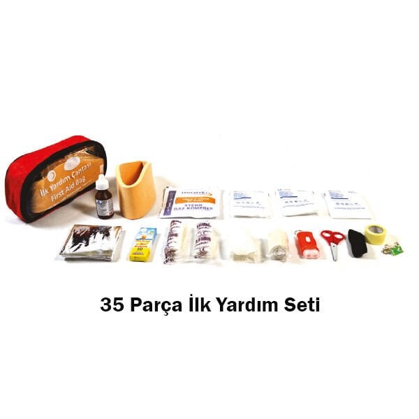 35 Parça Bez Çantalı İlk Yardım Kiti