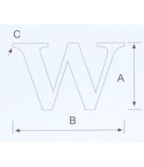 W Kabartma Harf Paslanmaz, 316 Kalite