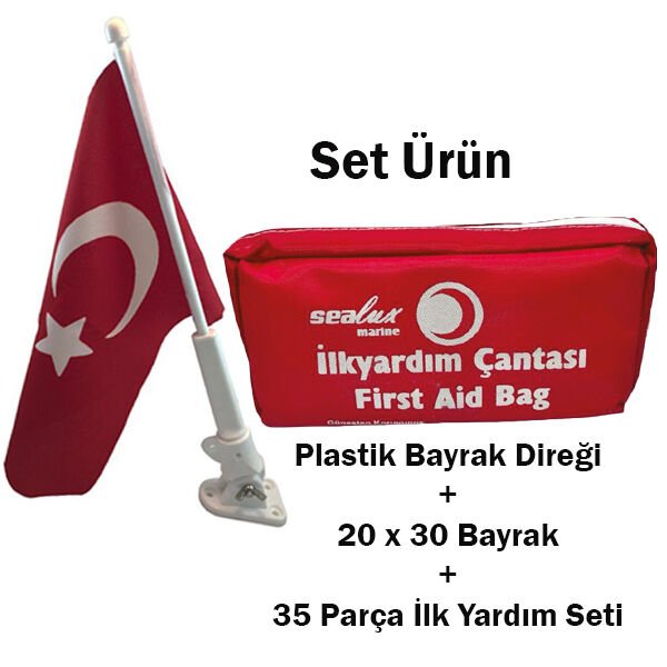 35 Parça İlk Yardım Kiti ve Bayrak Direği Seti