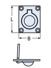 GÖMME KULP 38 X 47mm  316 KALİTE