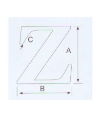 Z Kabartma Harf Paslanmaz, 316 Kalite