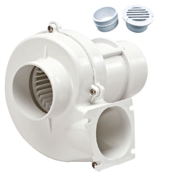 Matromarine Salyangoz Blower - 12V 280 m³/saat (Flanşlı Tip)