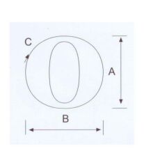0 Kabartma Rakam Paslanmaz , 316 Kalite