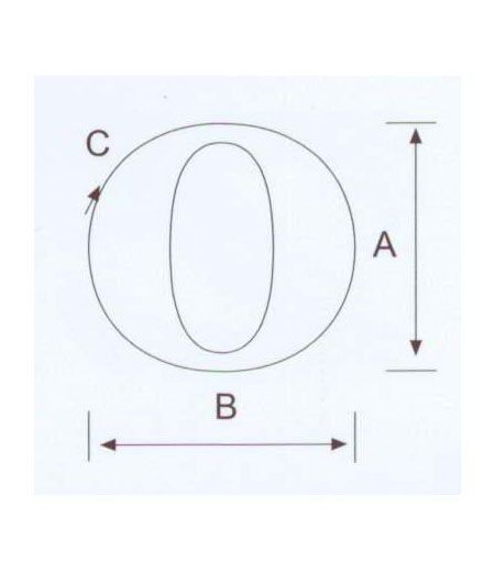 1 Kabartma Rakam Paslanmaz, 316 Kalite