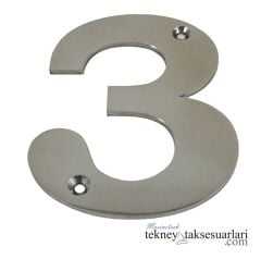 3 Kabartma Rakam Paslanmaz, 316 Kalite