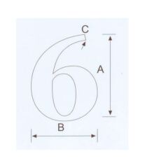 6 Kabartma Rakam Paslanmaz, 316 Kalite
