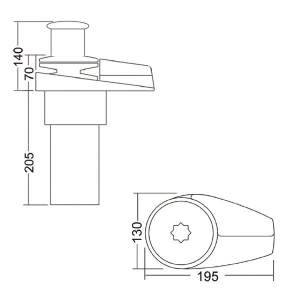 South Pacific VS1000 12V Dik Irgat - 6mm Kavelata / Paslanmaz Gövde