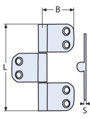 98 x 37, Paslanmaz Menteşe