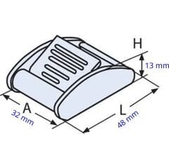MANDALLI KAYIŞ TOKASI 25MM