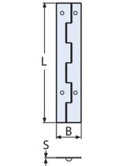 3500 x 20 x 0,7 Paslanmaz Şerit Menteşe, Boy Menteşe