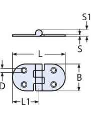 Kısa - Kısa Siyah Plastik Menteşe
