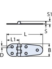 Kısa - Uzun Beyaz Plastik Menteşe