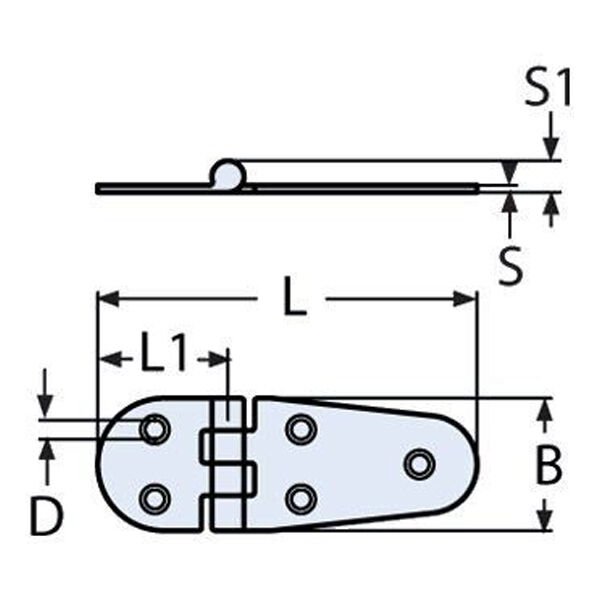Kısa - Uzun Beyaz Plastik Menteşe