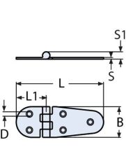 Kısa - Uzun Siyah Plastik Menteşe