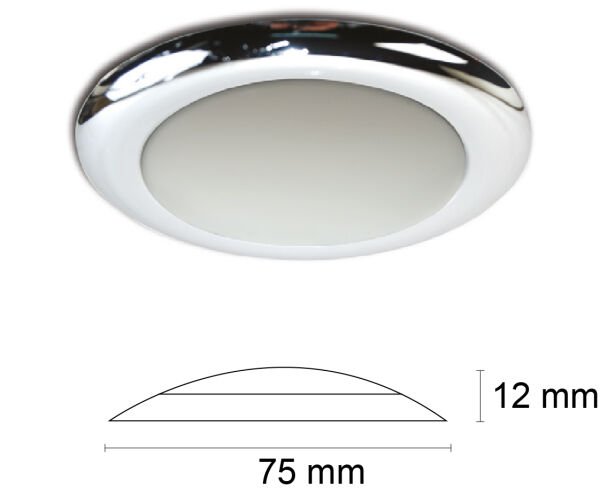 Tavan Lambası Ufo Slim ABS Gövde Krome 75x12