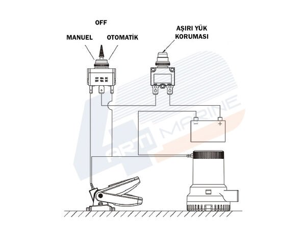 Seaflo Sintine Otomatiği (SFA1-20-01) - 12/24V 20 Amp