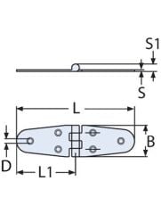 Uzun - Uzun Beyaz Plastik Menteşe