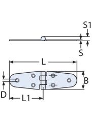 Uzun - Uzun Siyah Plastik Menteşe