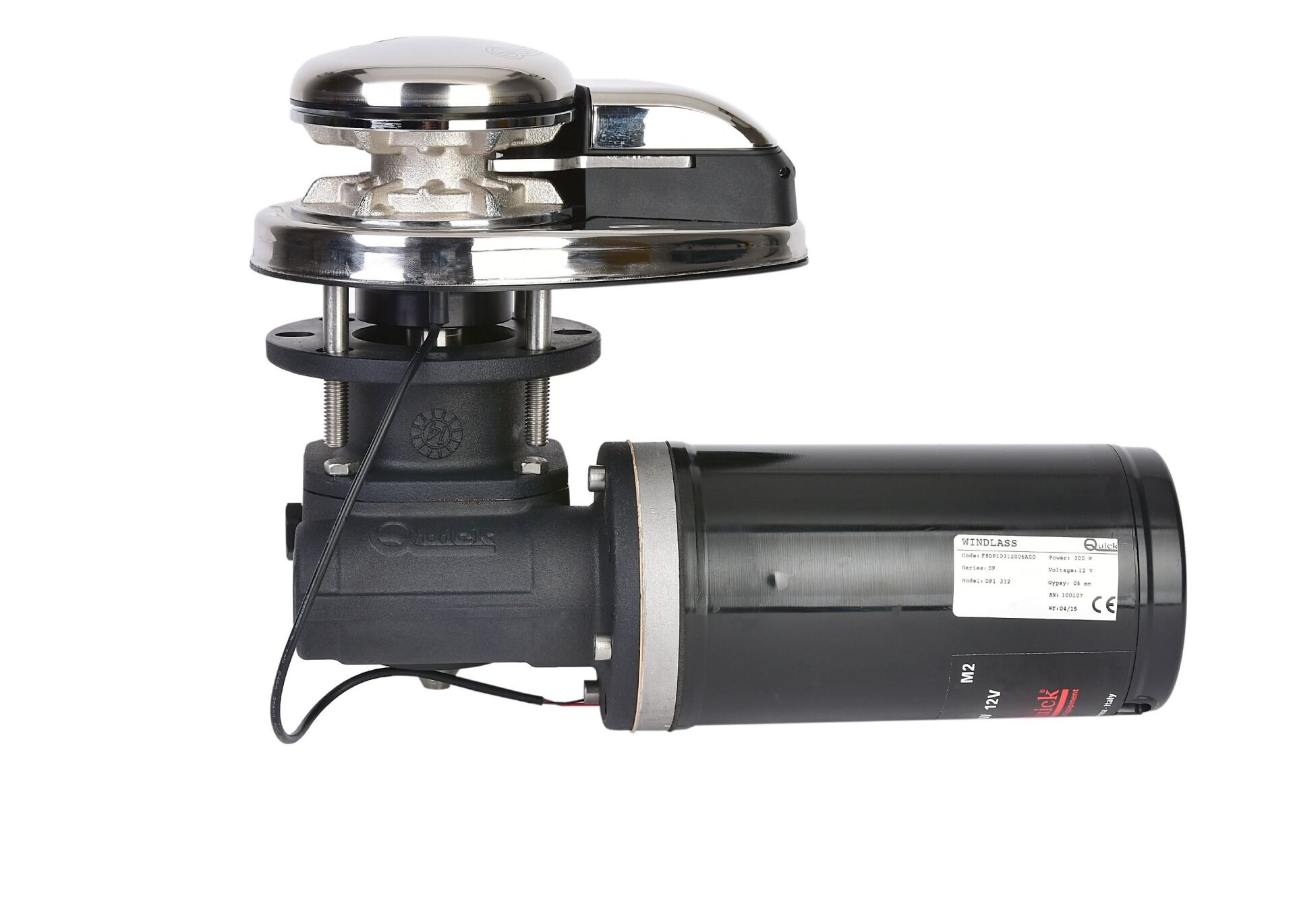 Quick Prince DP1 500W 12V Dikey Irgat - 6mm Zincir Uyumlu (Paslanmaz Çelik)