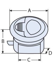 Paslanmaz Kilitli Kulp Yuvarlak
