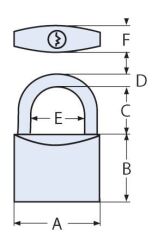 30 mm Marin Asma Kilit (A4 316 Paslanmaz Kaplı)