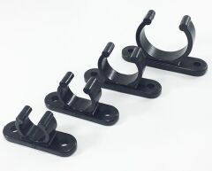 30mm Ay Klips, Esnek boru tutucu Siyah