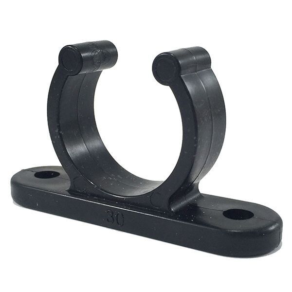 40mm Ay Klips, Esnek boru tutucu Siyah