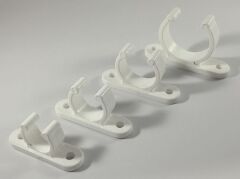 20mm Ay Klips, Esnek boru tutucu Beyaz