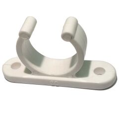 30mm Ay Klips, Esnek boru tutucu Beyaz