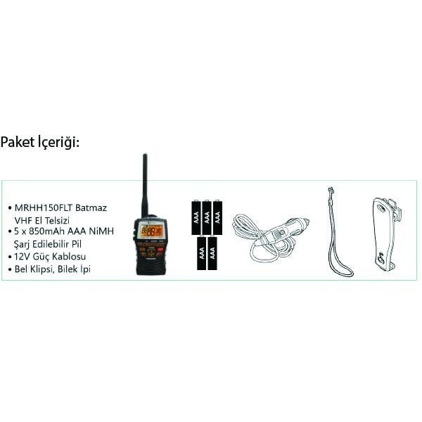 Cobra MR HH 150 FLT EU – Yüzer Tip El VHF Deniz Telsizi