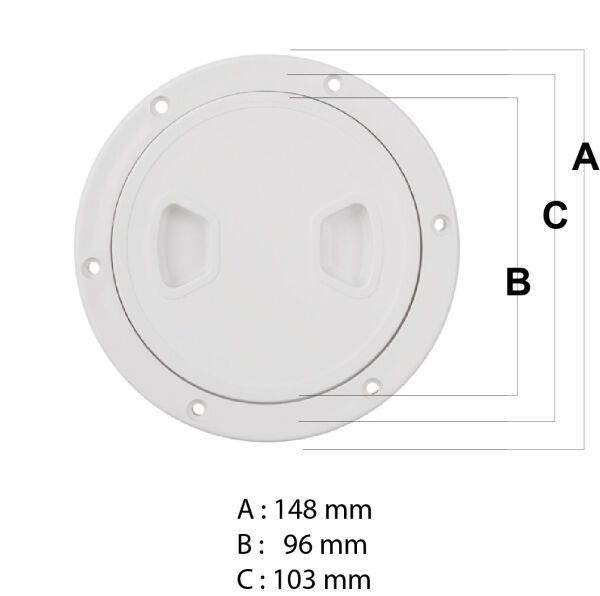 Yuvarlak Plastik Kontrol Kapağı (Ø 148 mm)