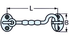 75mm Paslanmaz Kapı Kancası, Kilidi