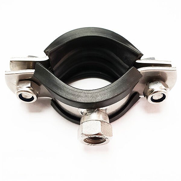 Paslanmaz Somunlu Lastikli Boru Kelepçesi