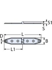 160 x 28, Paslanmaz Menteşe