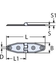 105 x 28, Paslanmaz Menteşe