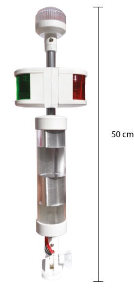 Bayrak Direği Kombine - Radar Reflektörlü & LED’li (50 cm)