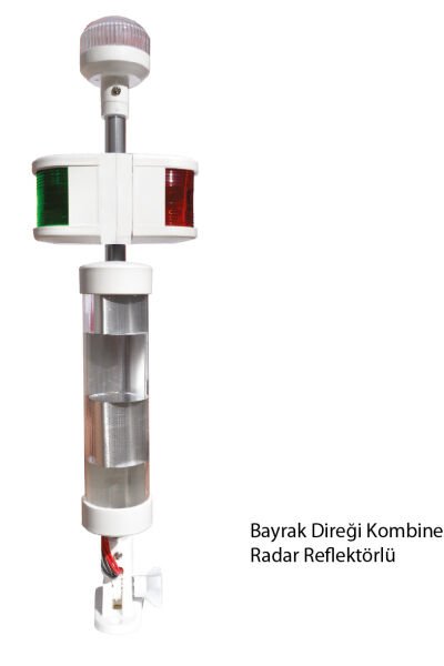 Bayrak Direği Kombine - Radar Reflektörlü & LED’li (50 cm)