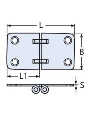 71 x 40, Paslanmaz Menteşe