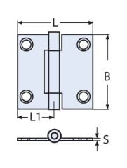 50 x 50, Paslanmaz Menteşe