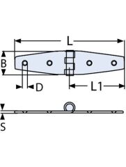 102 x 27, Paslanmaz Menteşe