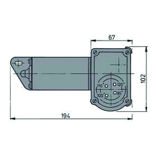 Vetus RWS Tip silecek motoru kısa şaft 24V